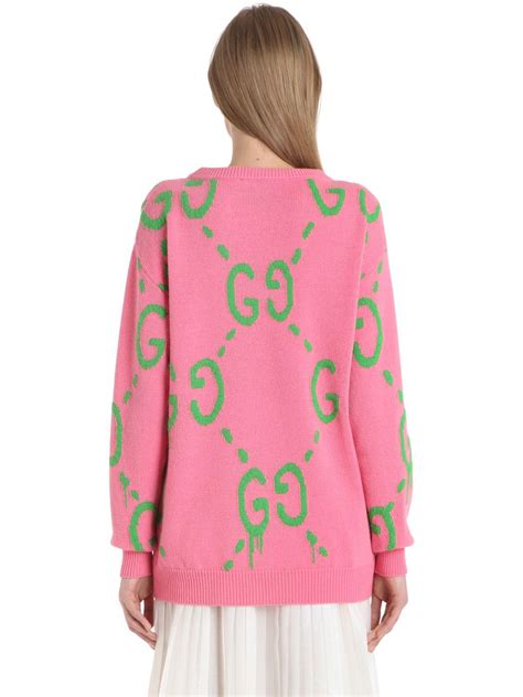 pink gucci logo sweater|pink gucci sweatshirt.